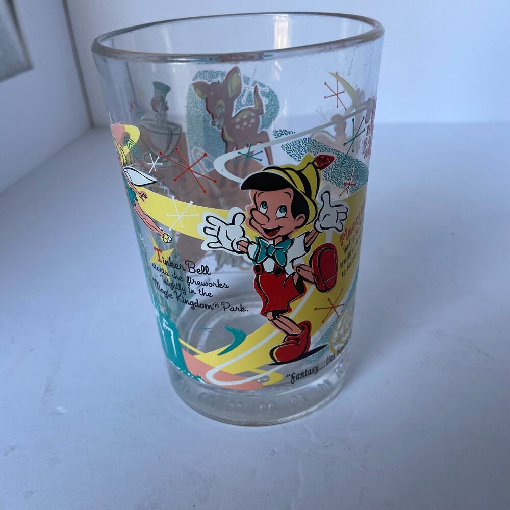 Vintage Walt Disney Pinocchio "100 Years of Magic" Drinking Glass *McDonalds